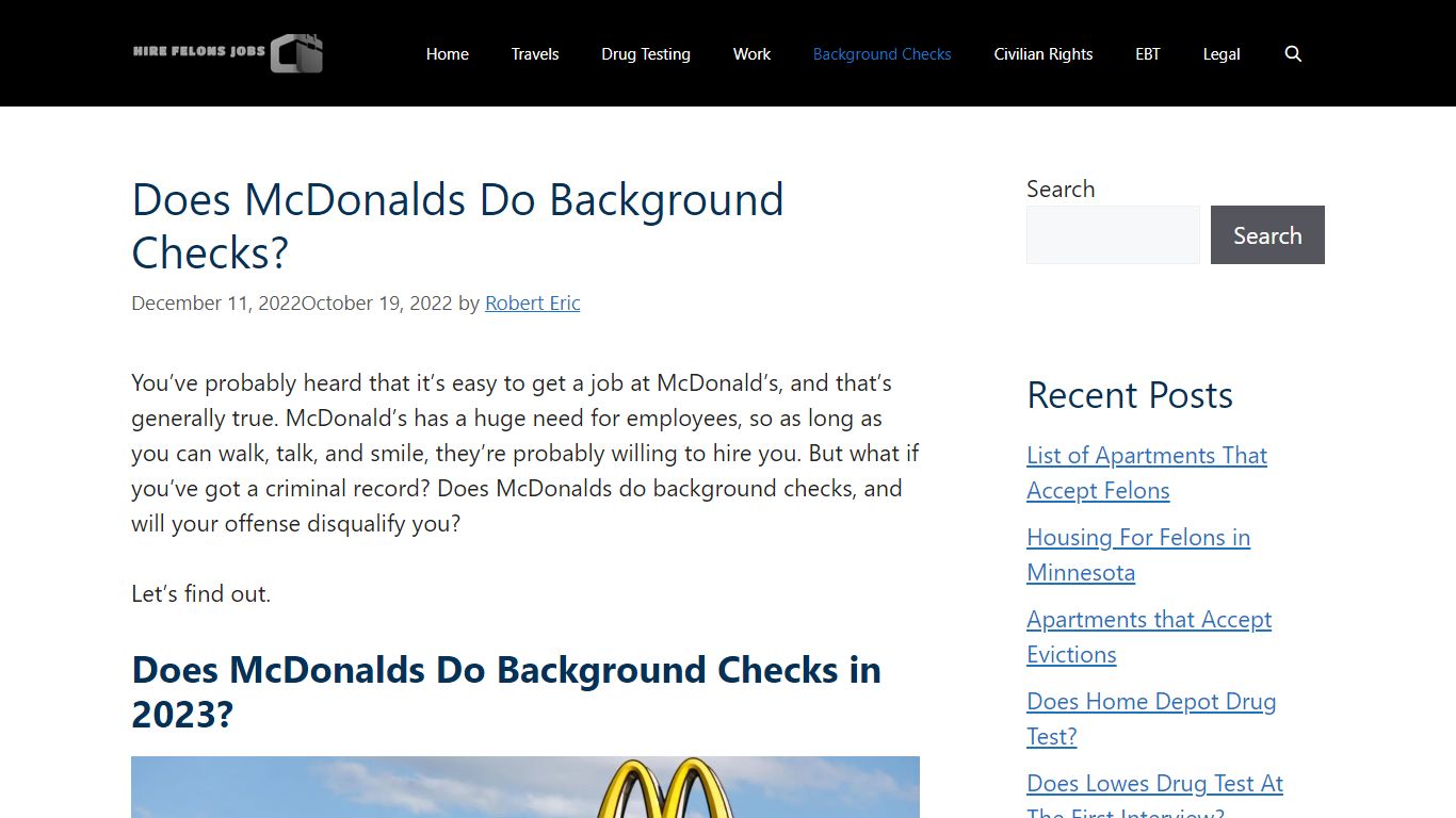 Does McDonalds Do Background Checks in 2023? - Hire Felons