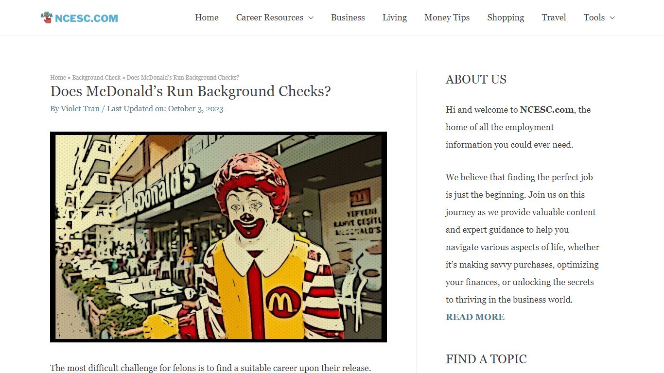 Does McDonald’s Run Background Checks? - Some Helpful Tips - NCESC